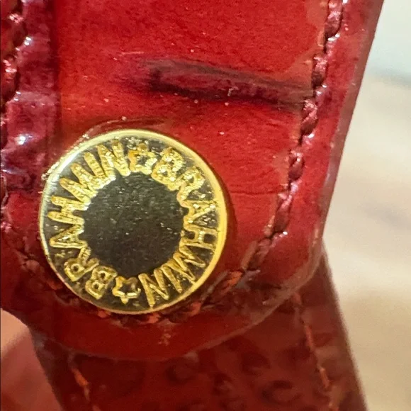 Brahmin‎ Crimson Croc-Embossed Crossbody Bag 9"x8.5" - Picture 13 of 15